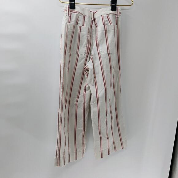 Gap Wide Leg Cropped Pants Womens 6 Multicolor High Rise Striped - Picture 13 of 13